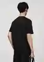 Camiseta Bellow Negro Talla XL Hombre Mango