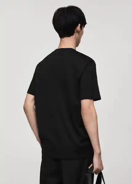 Camiseta Bellow Negro Talla XL Hombre Mango
