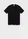 Camiseta Cherlo Negro Talla S Hombre Mango