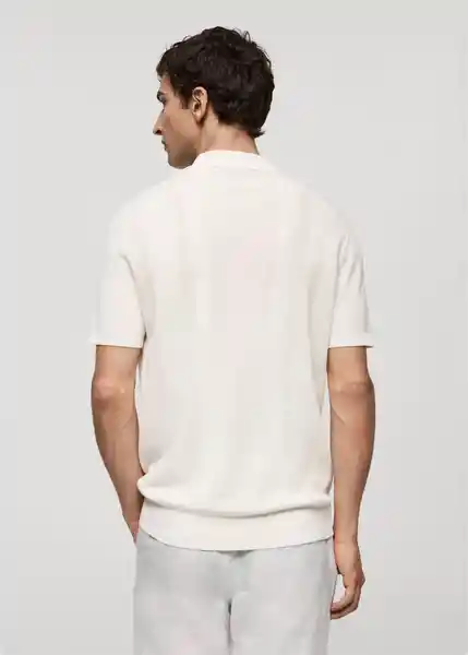 Polo Buho Offwhite Talla XL Hombre Mango