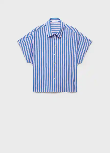 Camisa Mykonos Azul Talla XS Mujer Mango
