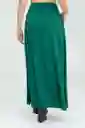 Falda Larga Chleo Color Verde Oscuro Talla 6 Ragged