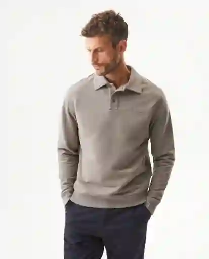 Buzo Smart Polo Masculino Gris Nublado Medio Talla S Chevignon