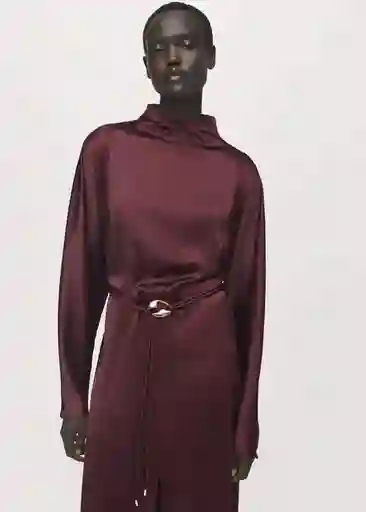 Vestido Susi2 Granate Talla S Mujer Mango