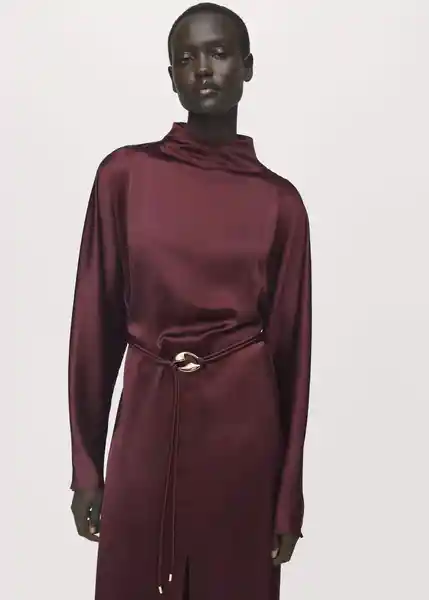 Vestido Susi2 Granate Talla S Mujer Mango