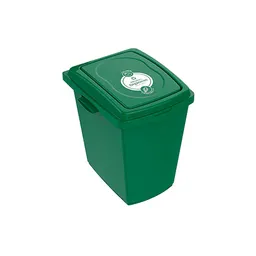 Papelera Verde Tapa Plana Vaivén 27 L Aro