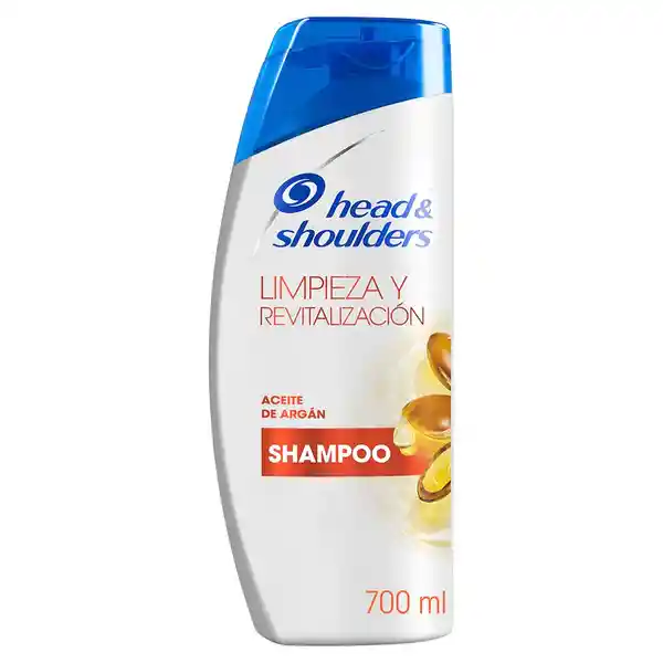 Shampoo Head Shoulders Limpieza y Revitalizacion Aceite de Argan Shampoo Control Caspa Champu Head and Shoulders 700 ml