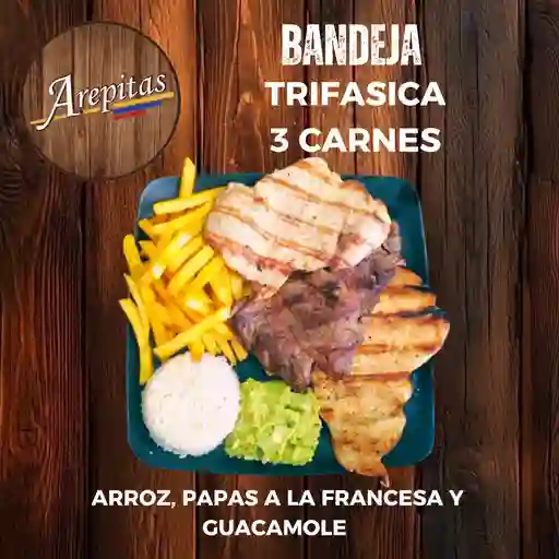 Bandeja trifásica 3 carnes