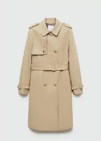 Saco Trench Polana Beige Talla 18 Mujer Mango