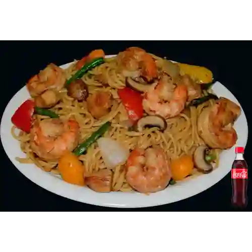Combo Chow Mein de Camarón +Cocacola Orig 400ml