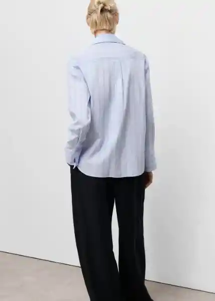 Camisa Chynyr Celeste Talla S Mujer Mango