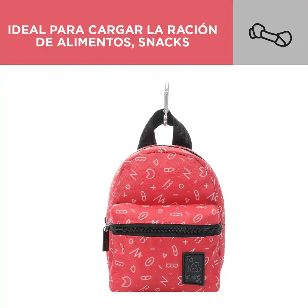 Totto Pets Morral Mini Para Snacks Gary Rojo