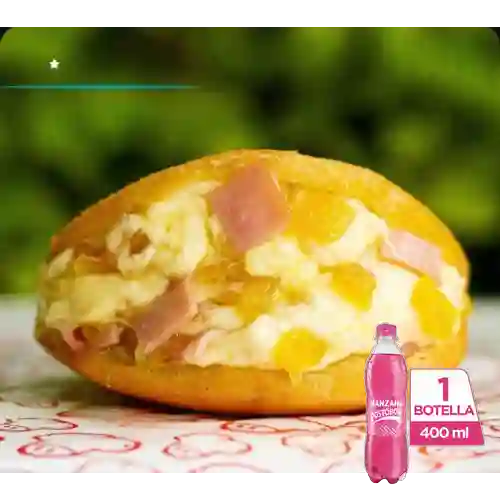Combo Arepa Quesuda 200 gr + Postobón Manzana 400 ml