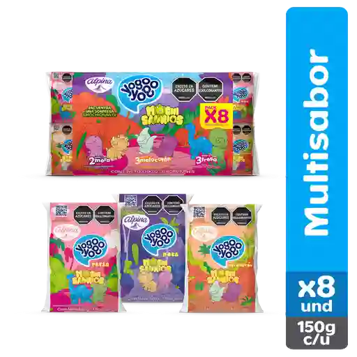 Yogo Yogo Multisabor Bolsa 150 g x 8 Und