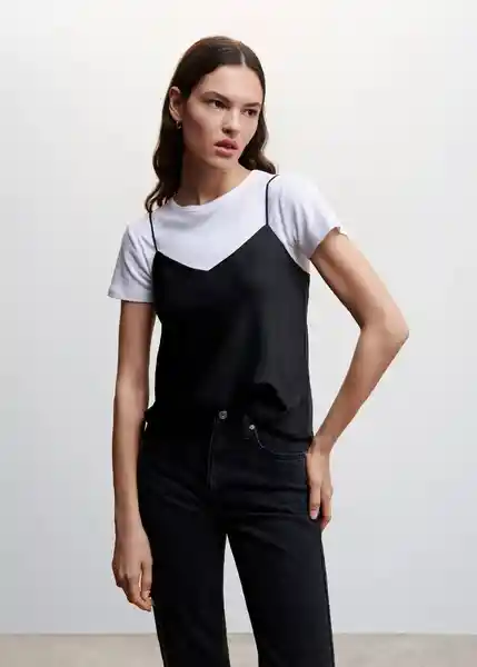 Top Gloria3 Negro Talla S Mujer Mango