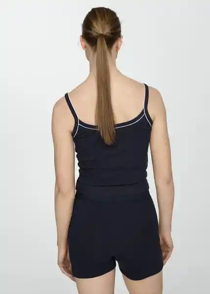 Top Kaia Navy Talla L Mujer Mango