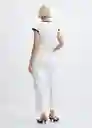 Jean Blanca Blanco Talla 48 Mujer Mango