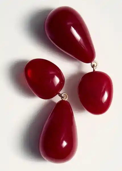 Pendientes Tilda Rojo Talla 99 Mujer Mango