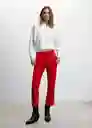 Pantalón Gold Rojo Talla 46 Mujer Mango