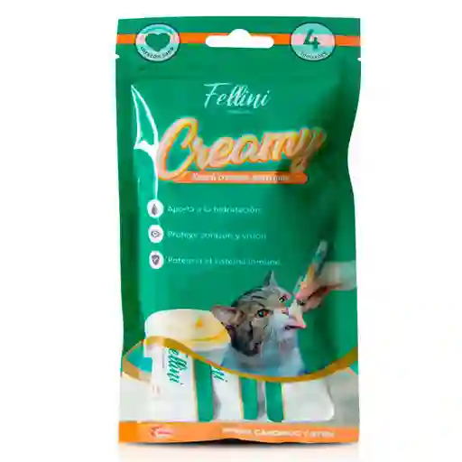 Fellini Snack Húmedo Gatos Cangrejo Atún Creamy