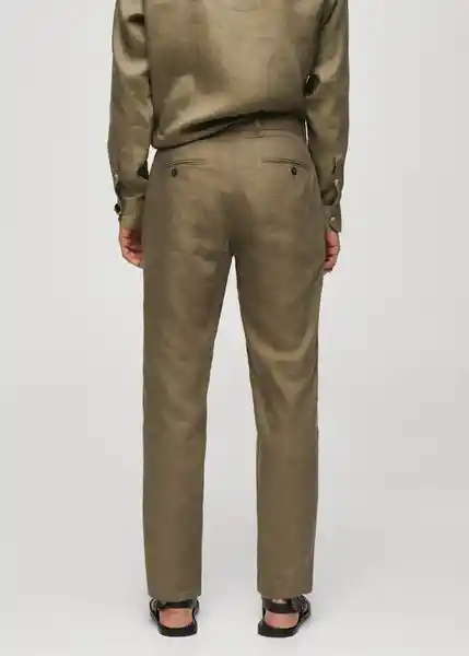 Pantalón Oyster Khaki Talla 46 Hombre Mango