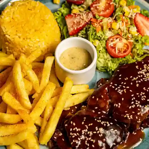 Costillas de cerdo bbq