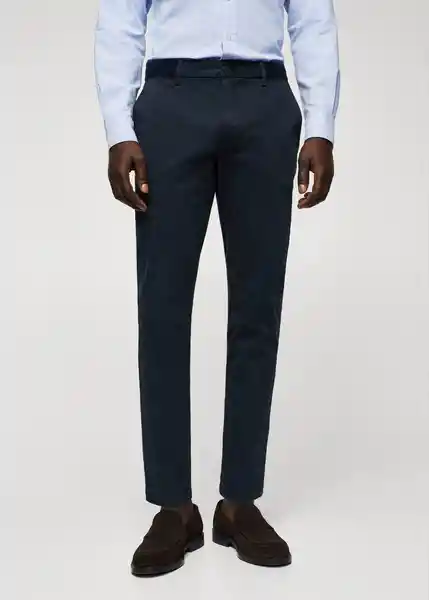 Pantalón Prato Navy Talla 38 Hombre Mango