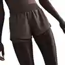 Nike Pantaloneta One 3In 2N1 Entrenamiento de Mujer Café Talla L