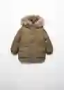 Abrigo Anorak Sergi Khaki Talla 70 Niños Mango
