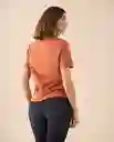 Camiseta Naranja Pétalo Medio Talla M 601G011 Esprit