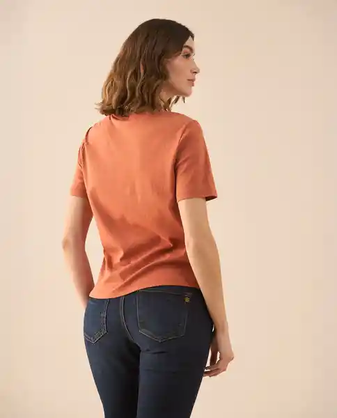 Camiseta Naranja Pétalo Medio Talla M 601G011 Esprit