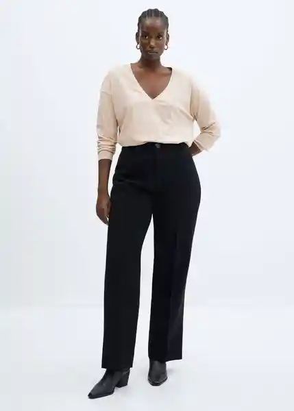 Camiseta Sacov Beige Talla S Mujer Mango