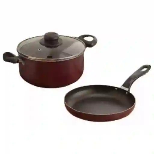 Combo Universal Olla Tapa de Vidrio + Sartén 20 Cm