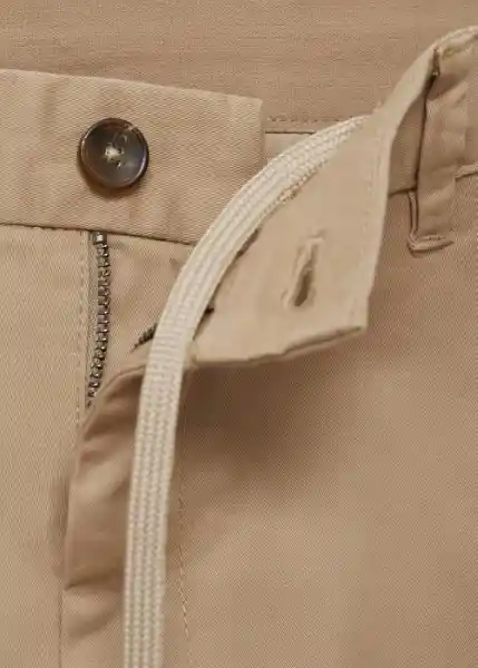 Pantalón Prato Beige Talla 36 Hombre Mango