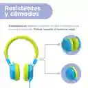 Audífonos Con Micrófono Kids Azul Verde 3.5 mm Mod 23L07 Miniso