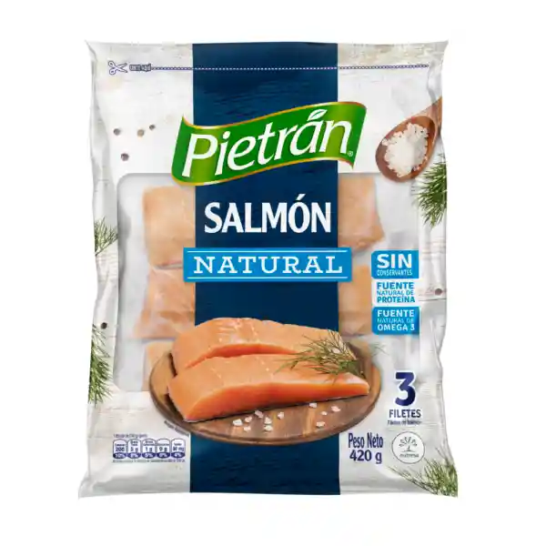 Pietran Salmón Natural sin Conservantes Filetes Omega 3