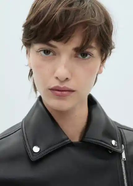 Chaqueta Liz Negro Talla L Mujer Mango