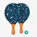 Waboba Set Paddle Playa Naranja