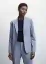 Blazer Americana Borevi Celeste Talla 50 Mujer Mango