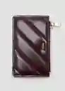 Monedero P Diagonal Burdeos Talla 99 Mujer Mango