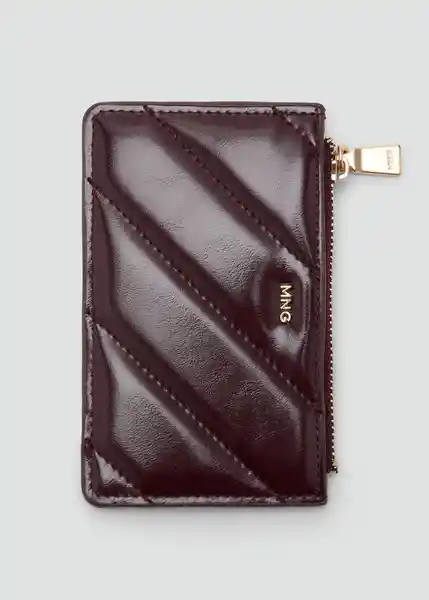 Monedero P Diagonal Burdeos Talla 99 Mujer Mango