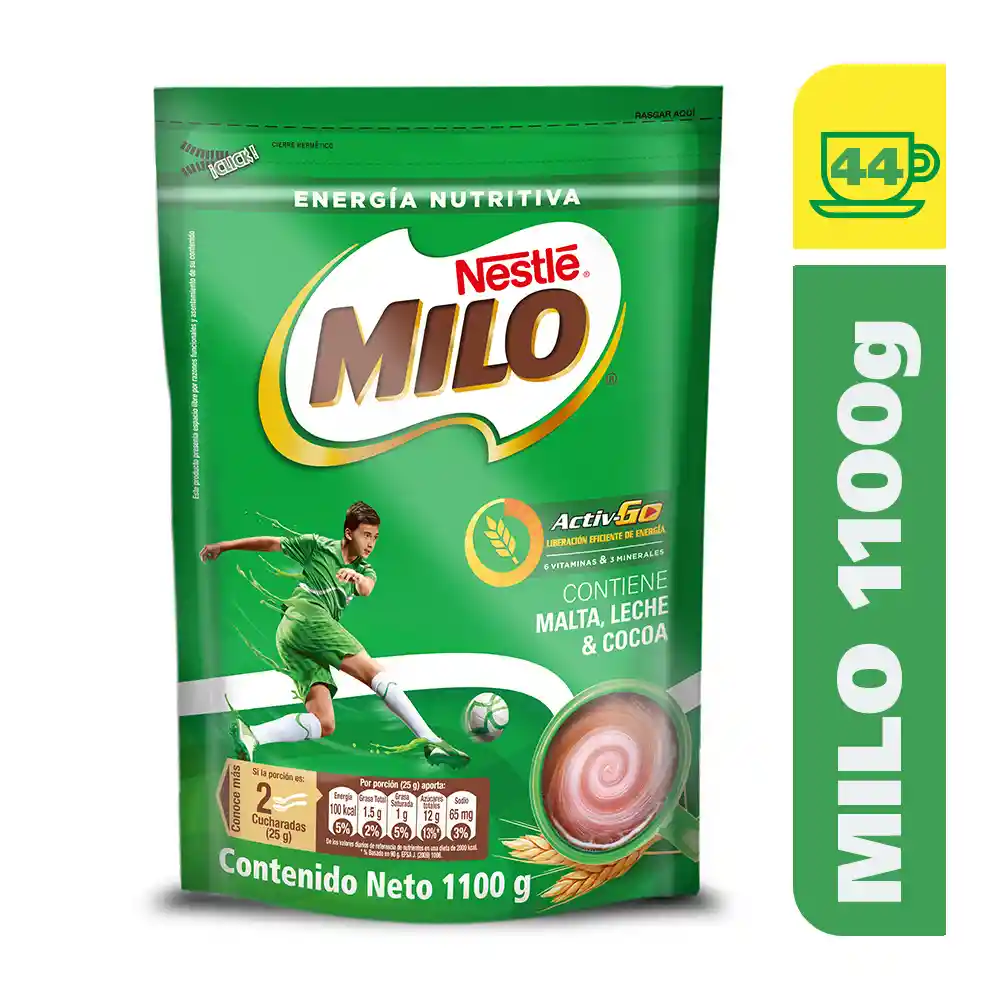 Bebida en polvo MILO x 1100g