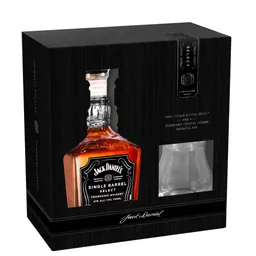 Jack Daniel's Whisky Single Barrel + Vaso Roca
