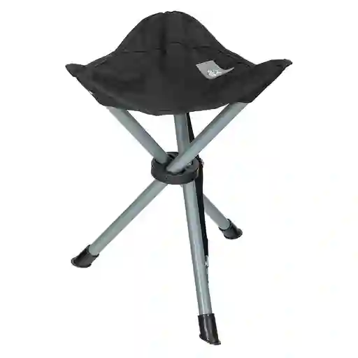 Banquito Camping Trípode Negro Alpes