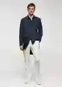 Camisa Lanza Navy Talla S Hombre Mango