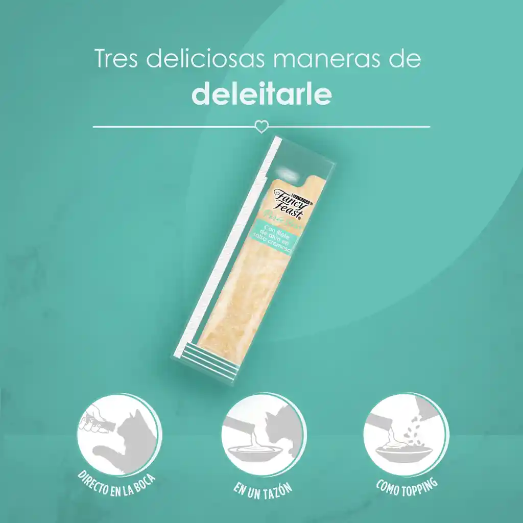 Snack liquido para gatos Fancy Feast con atún x 40gr