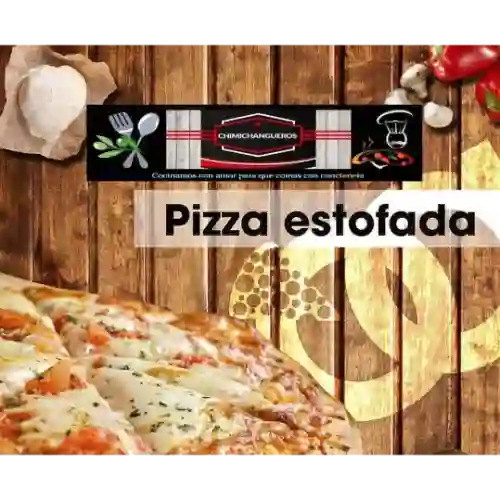Pizza Estofada Pollo Bbq