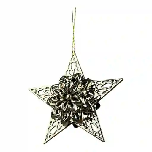 Adorno Estrella Flor Dorada Colgar 1304201017 Finlandek