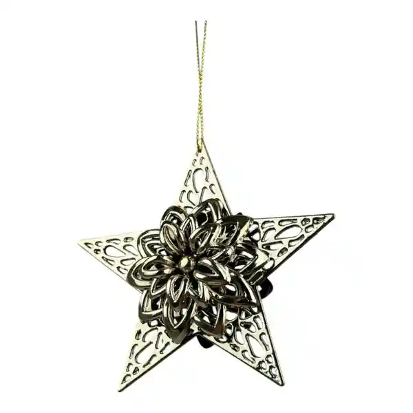 Adorno Estrella Flor Dorada Colgar 1304201017 Finlandek