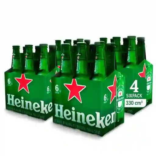 24 Pack Cerveza Heineken Botella 330 Ml